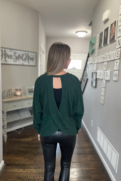 Open Back Knit Top