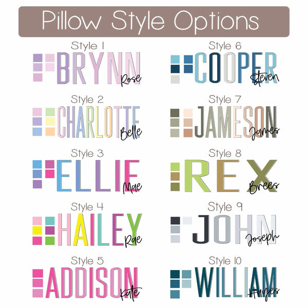 Kids Outlined Name Pillow