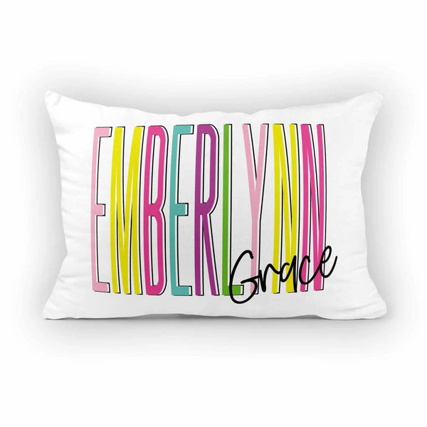 Kids Outlined Name Pillow