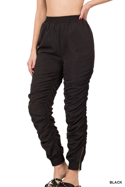 Ruched wind pants