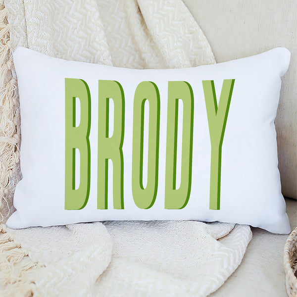 Shadow Block Name Pillow