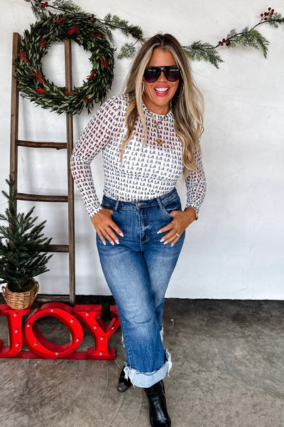 Christmas Mesh Tops