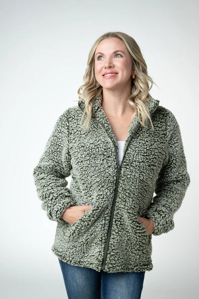 Two Tone Full Zip Sherpa