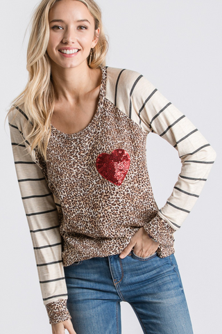 Heart Raglan Top