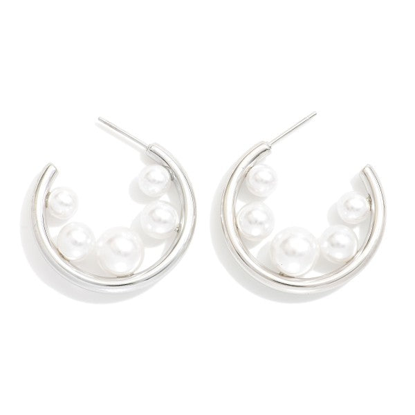 Metal Tone Hoop Earrings