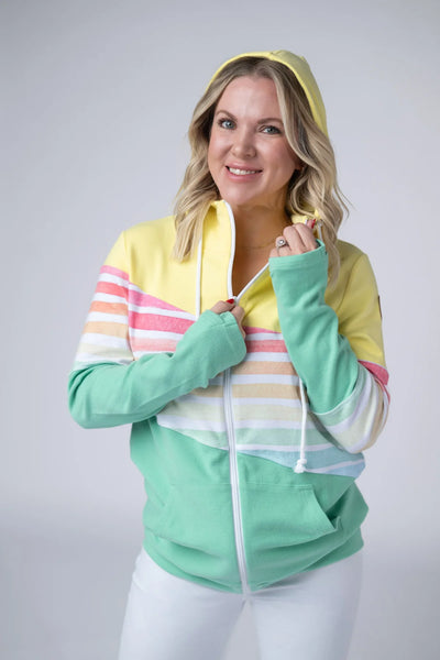 Classic Color Block Full Zip Jacket
