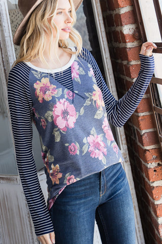 Knit Floral Top