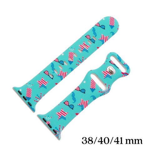 Americana Printed Silicone Smart Watch Band for Smart Watches Only