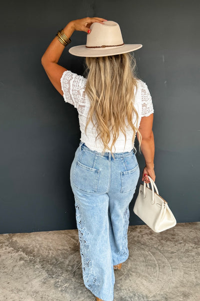 Floral Charm Wide Leg Jean