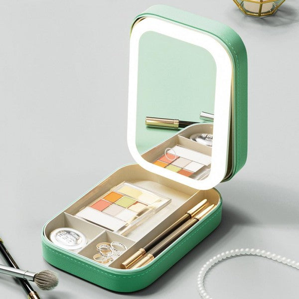 Travel Mirror With Make Up Compartments