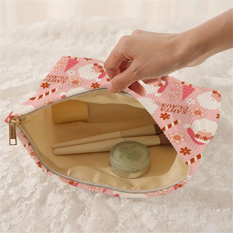 Santa Claus &amp; Flowers Pouch