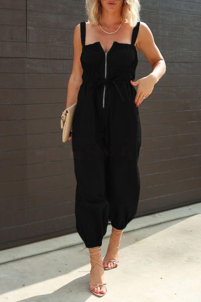Breezy Days Zip Front Jumpsuit