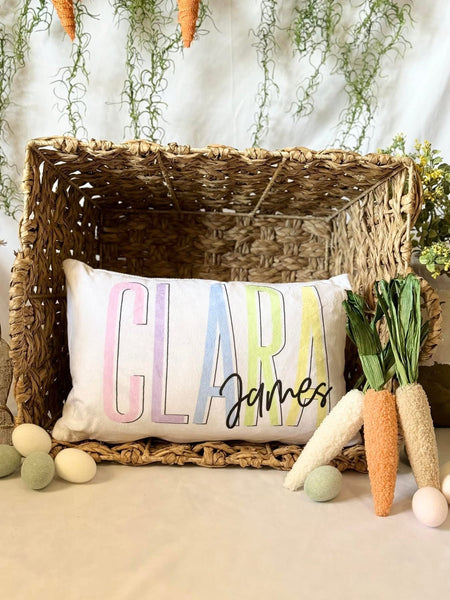 Kids Outlined Name Pillow