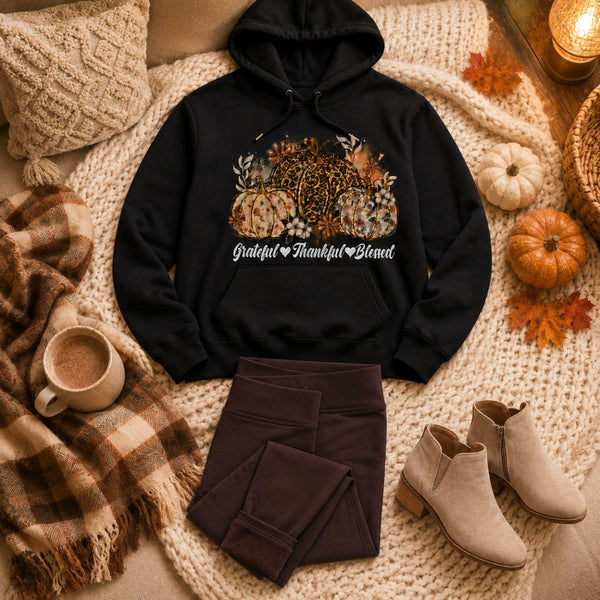 Grateful Thankful Blessed Hoodie