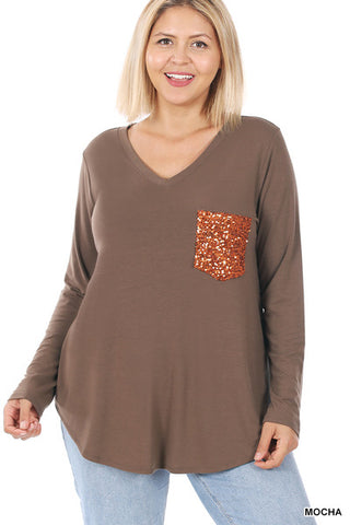 Sequins Pocket Top