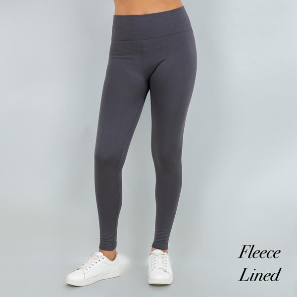 Women's New Mix Brand Solid Color Seamless Fleece Lined Leggings.