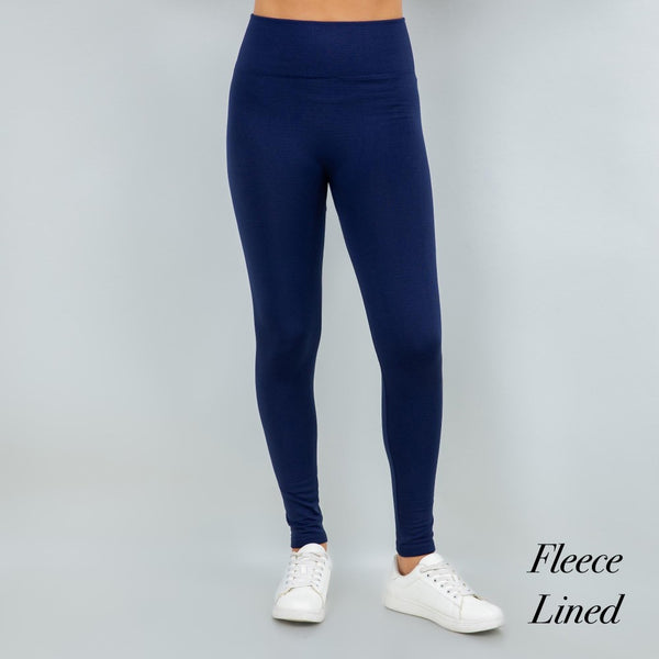 Women's New Mix Brand Solid Color Seamless Fleece Lined Leggings.