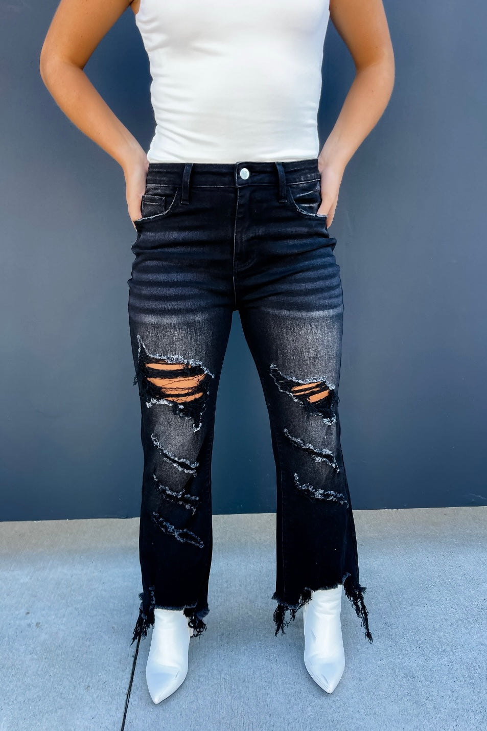 Urban Distressed Crop Jean