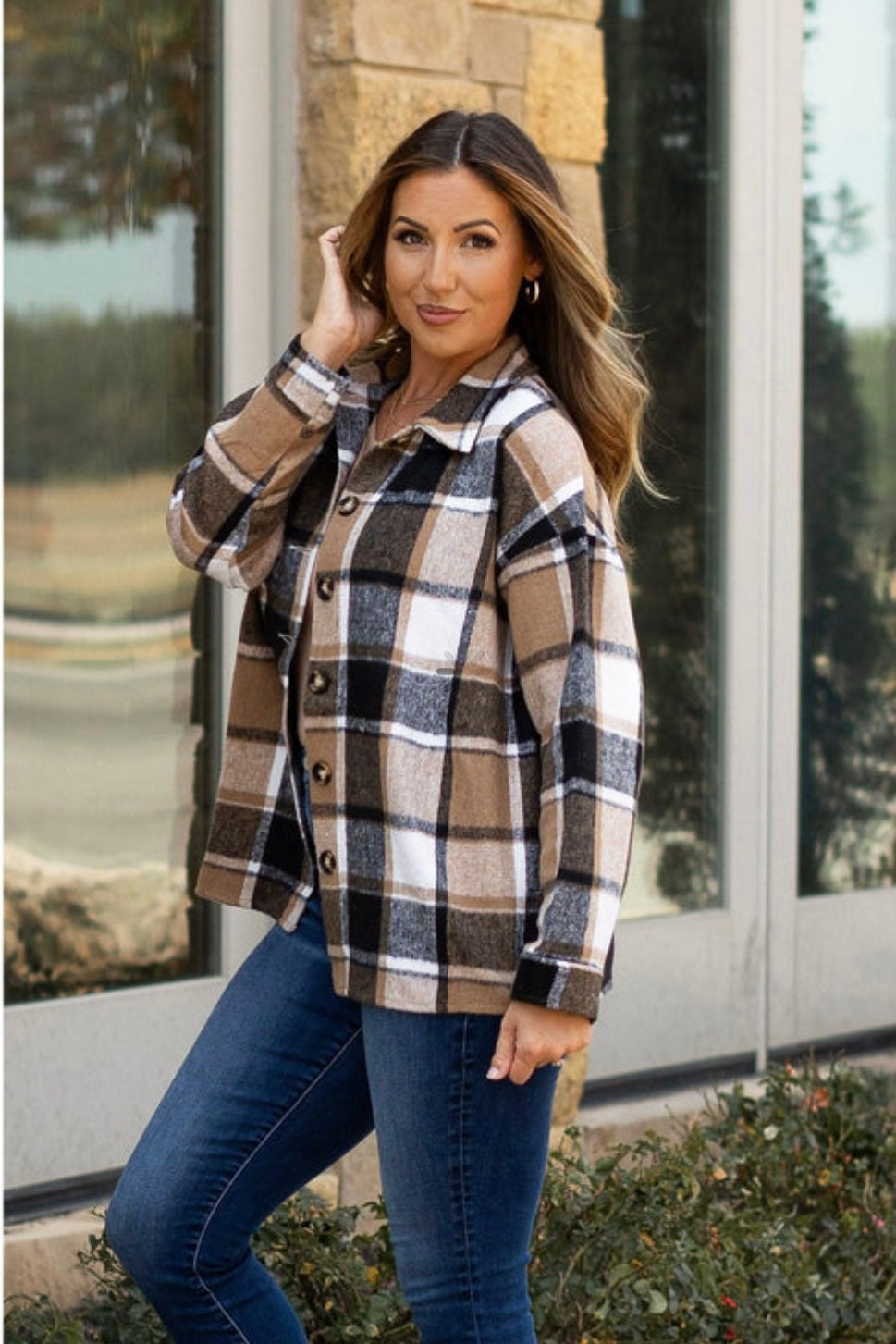 Brenda Plaid Shacket