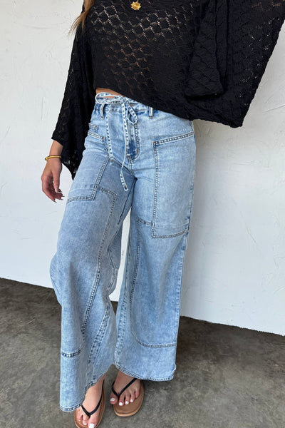 Jovie Waist Tie Jeans -2nd Cut-