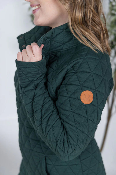 Geometric Button Snap Pullover