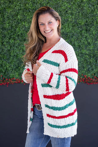Stripe Christmas Cardigan