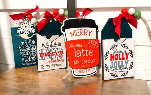 PERSONALIZED GIFT CARD HOLDER ORNAMENT