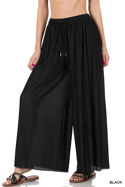 Wide leg pant with lining