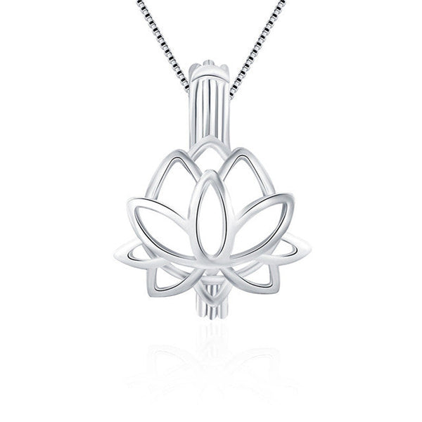 Sterling Silver Lotus Pendant (Island Pearls)