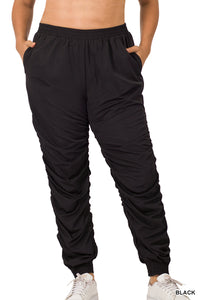 Ruched wind pants